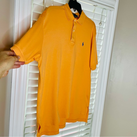 🩷 POLO BY RALPH LAUREN MENS SIZE MEDIUM PEACH COLOR 🍑 COTTON GREAT CONDITION - Picture 3 of 4